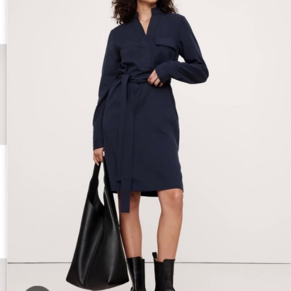 Banana Republic Tencel cotton utility dress, NWT,  size medium - Picture 3 of 6